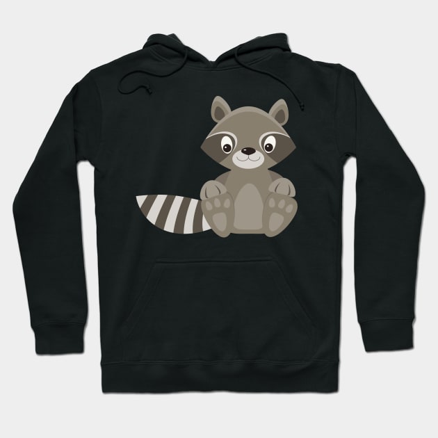 Raccoon cute baby animals Hoodie by IDesign23